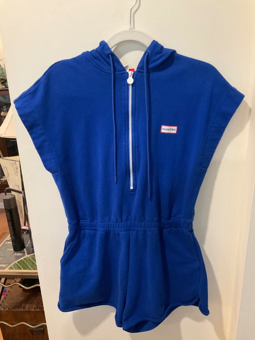 EUC Hunter for Target Royal Blue Hooded Romper Size Medium